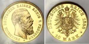 Germany - Empire Prussia 10 Mark 1888 A ... 
