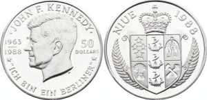 Niue 50 Dollars 1988 