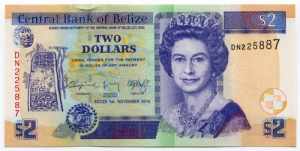 Belize 2 Dollars 2014 