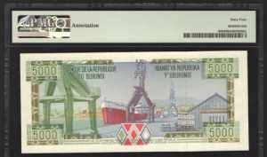 Burundi 5000 Francs 1997 PMG 64
