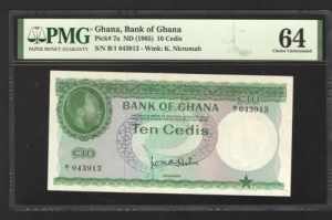 Ghana 10 Cedis 1965 PMG ... 