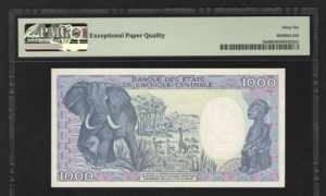 Congo 1000 Francs 1987 -1989 PMG 66