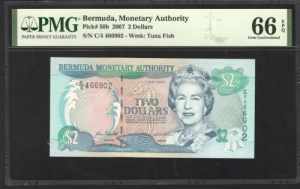 Bermuda 2 Dollars 2007 ... 