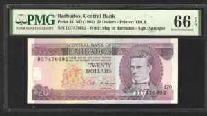 Barbados 20 Dollars 1993 ... 