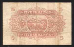 East Africa 5 Shillings 1953 