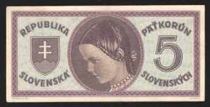 Slovakia 5 Korun 1945 ... 