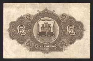 Gibraltar 5 Pounds 1927 Rare