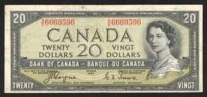Canada 20 Dollars 1954 ... 