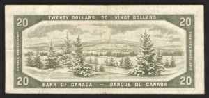 Canada 20 Dollars 1954 Devils Face Rare