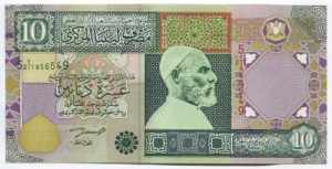 Libya 10 Dinars 2002 