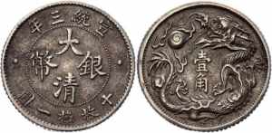 China 10 Cents 1911