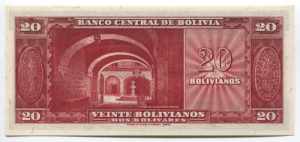 Bolivia 20 Bolivianos 1945 