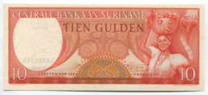 Suriname 10 Gulden 1963 