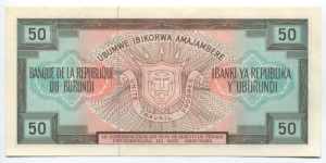 Burundi 50 Francs 1977 