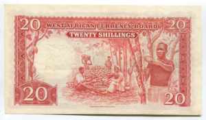 British West Africa 20 Shillings 1953 Rare