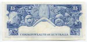 Australia 5 Pounds 1960 - 1965 Rare