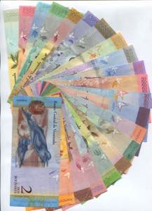 Venezuela Set of 21 Banknotes 2008 - 2018