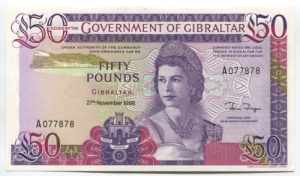 Gibraltar 50 Pounds 1986 ... 