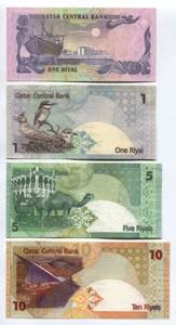 Qatar Set of 4 Banknotes 1996 - 2003