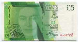 Gibraltar 5 Pounds 2011 