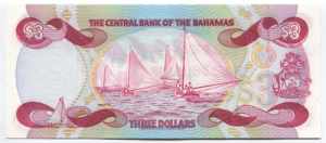 Bahamas 3 Dollars 1984 