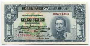 Uruguay 5 Pesos 1939 