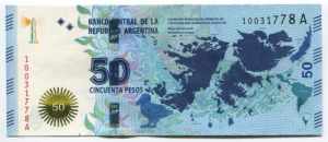 Argentina 50 Pesos 2015 