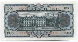 Austria 1000 Schilling 1966 Rare