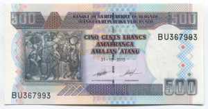 Burundi 500 Francs 2013 