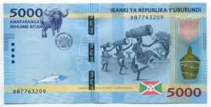 Burundi 5000 Francs 2015 