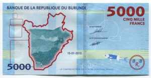 Burundi 5000 Francs 2015 