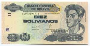 Bolivia 10 Bolivianos ... 