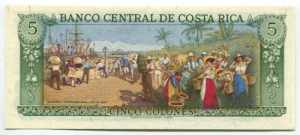 Costa Rica 5 Colones 1986 