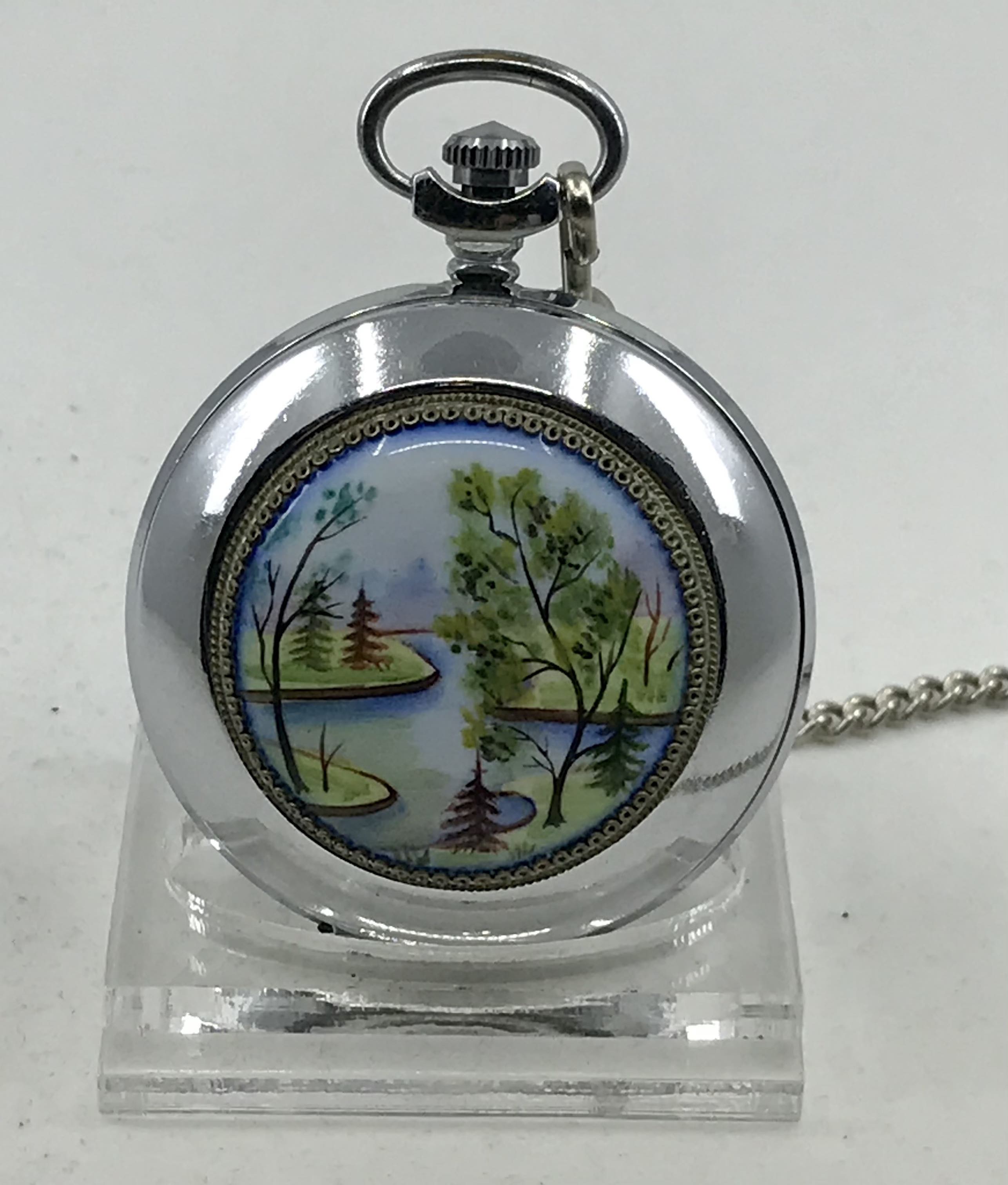 Molnija Watches with a painting inlay