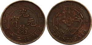China Chihli 20 Cash 1906