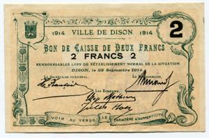 Belgium 2 Francs 1914 ... 
