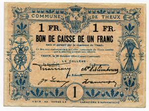 Belgium 1 Franc 1914 ... 