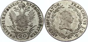 Austria 20 Kreuzer 1818 A - Wien