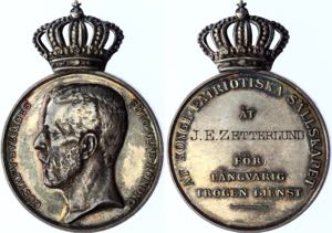 Sweden Silver Medal For Prolonged Faithful ... 