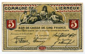 Belgium 5 Francs 1915 ... 