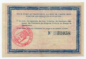 Belgium 1 Franc 1914 Commune De Limbourg