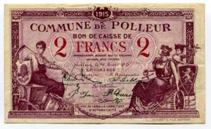 Belgium 2 Francs 1915 ... 