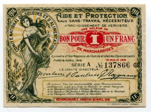 Belgium 1 Francs 1916 ... 