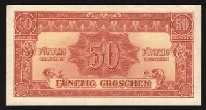 Austria Allied Occupation 50 Groschen 1944