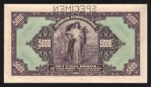 Czechoslovakia 5000 Korun 1920