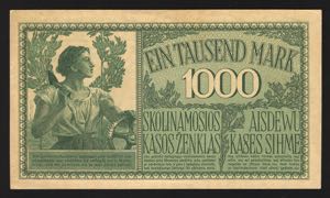 Germany Occupation of Kowno 1000 Mark 1918 ... 