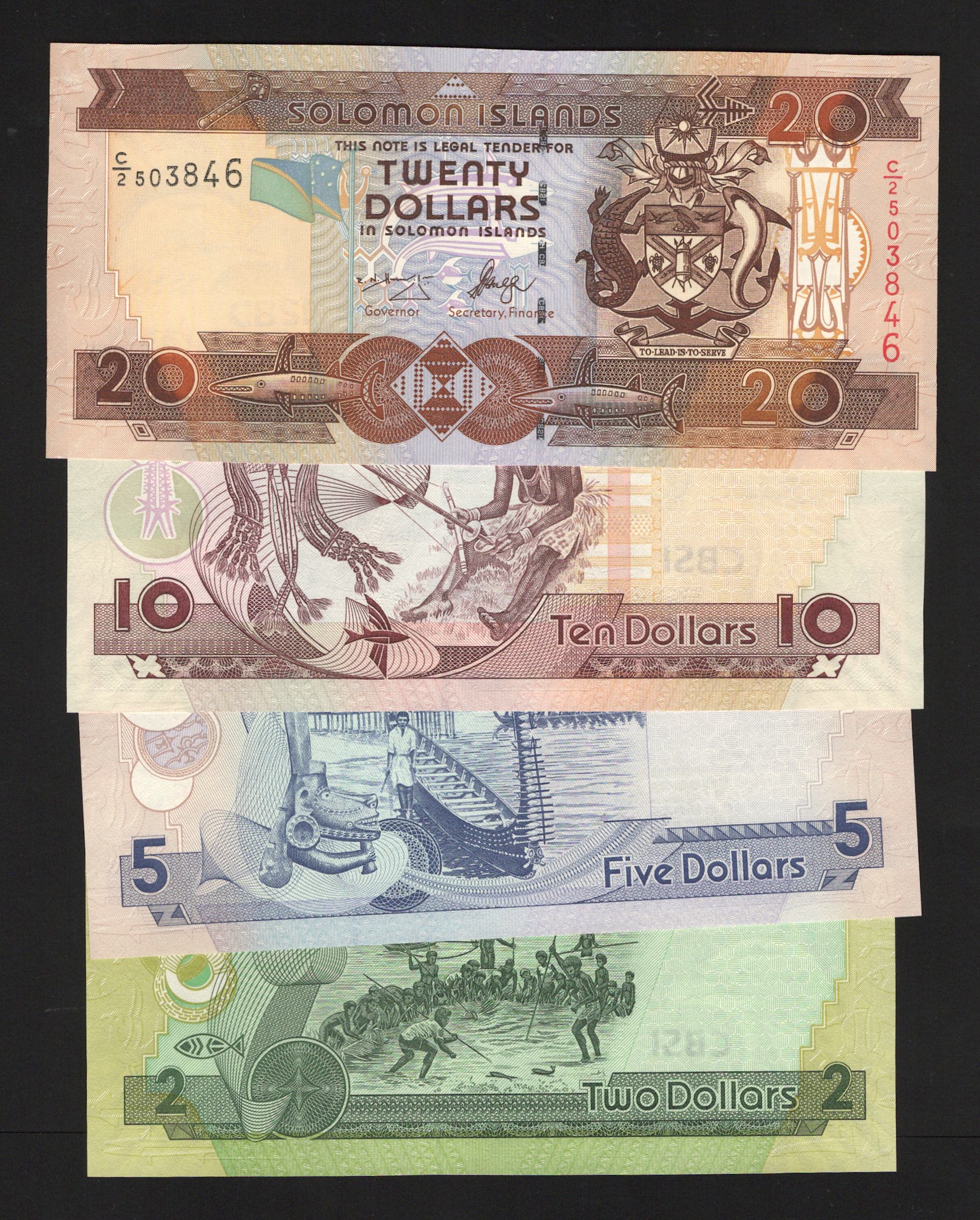 Solomon Islands 2-5-10-20 Dollars 2004 -2011
