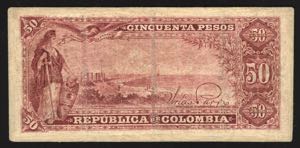 Colombia 50 Pesos 1904 Rare