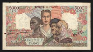 France 5000 Francs 1945 ... 
