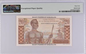 Saint Pierre and Miquelon 20 Francs 1950 ... 